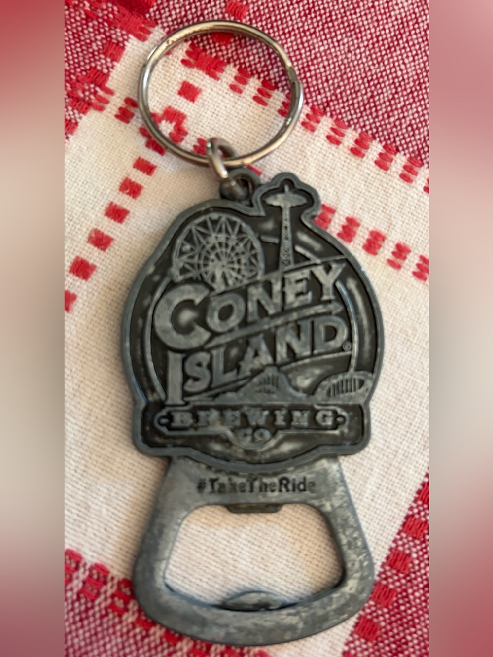 Coney Island Brewing Metal Bottle Opener Keychain - Silver Tone